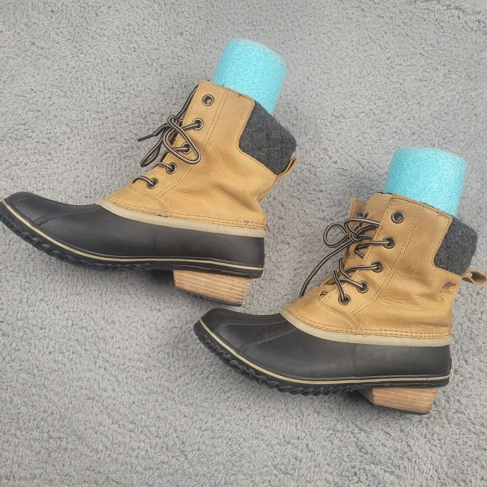 Sorel Women Slimpack II‎ Waterproof Winter Boots Lace Up Size 10.5